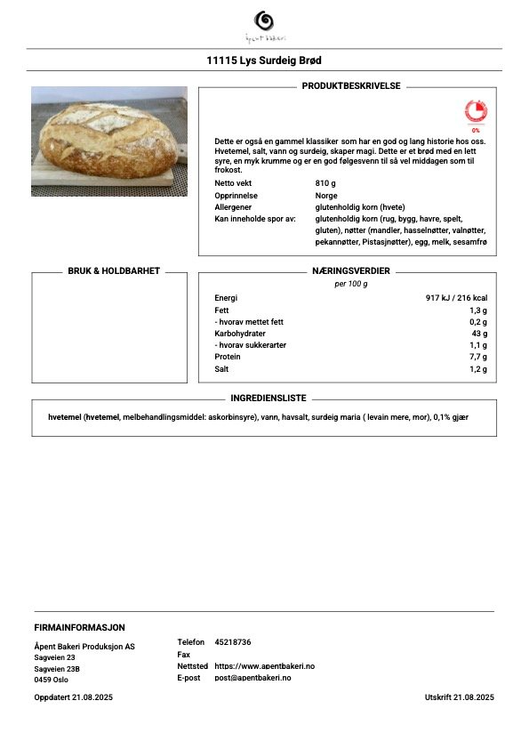 Lyst Surdeigsbr&oslash;d