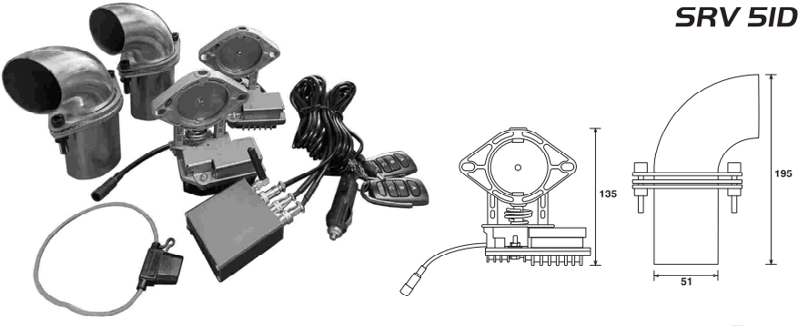 Sett med 2x ventiler 70mm