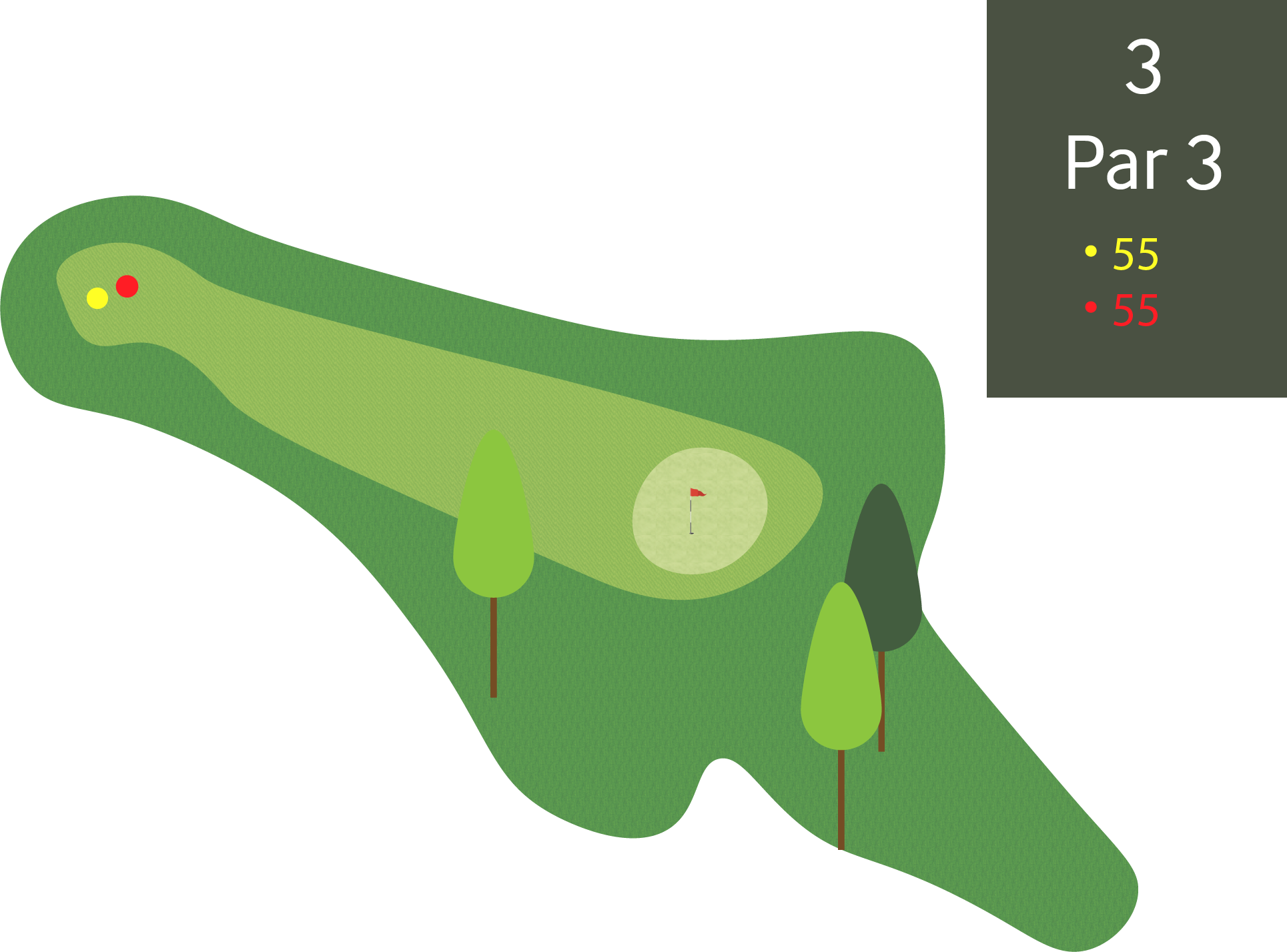 Hol 3 - Par 3 - 55m