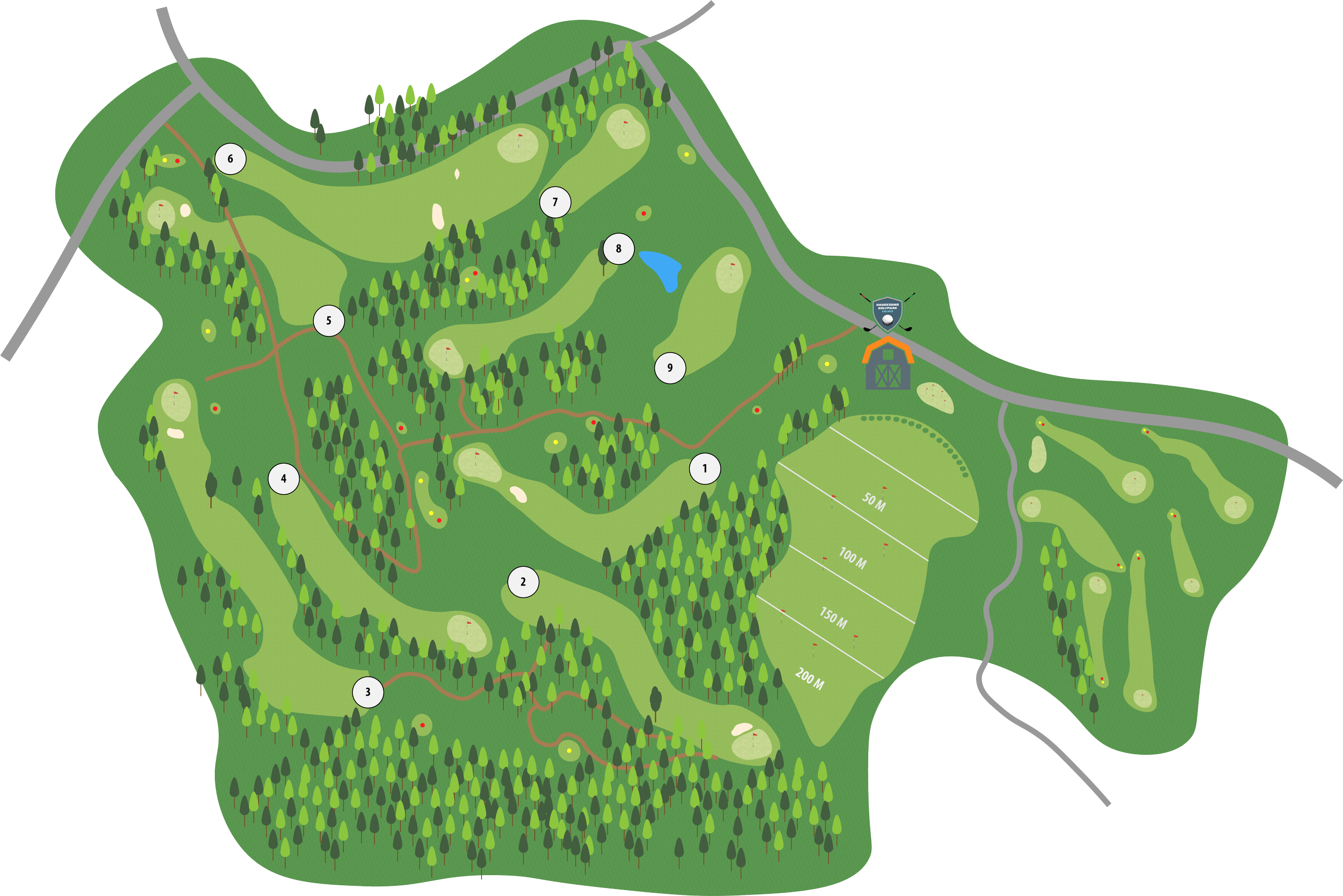 Banekart 9-Hulls Folkebane